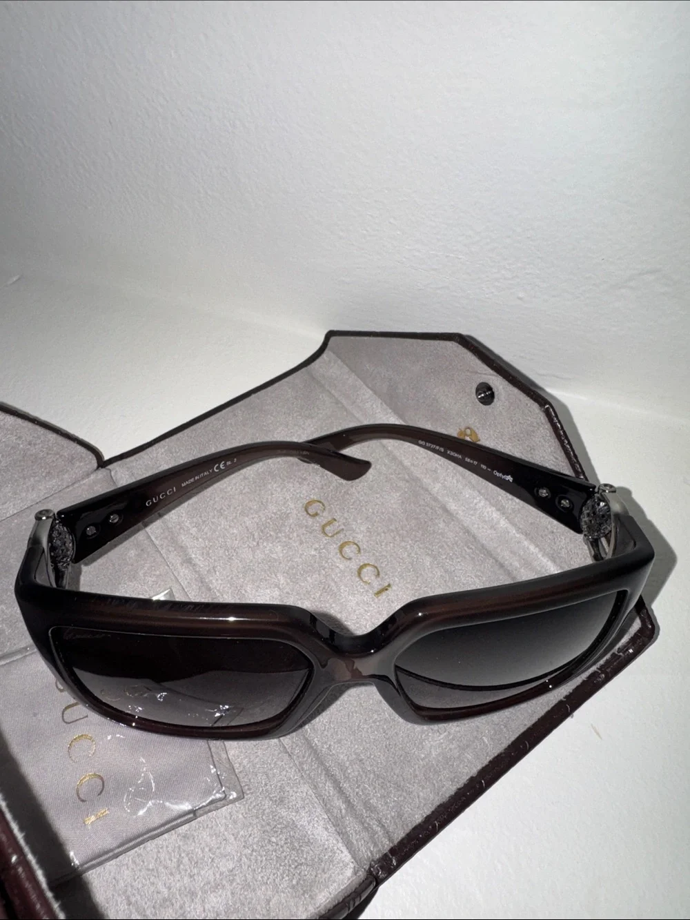 Gucci Women's Dark Brown Gradient Lens Sunglasses